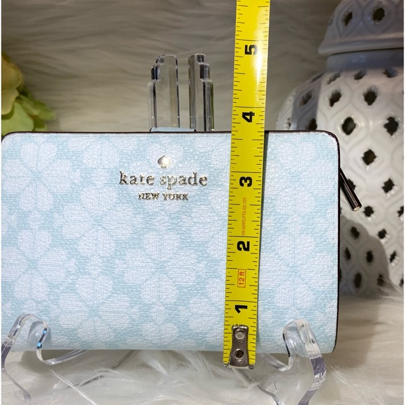 Kate Spade ♠️ New York Blue Glow Spade Flower Wallet NWT - Picture 10 of 12